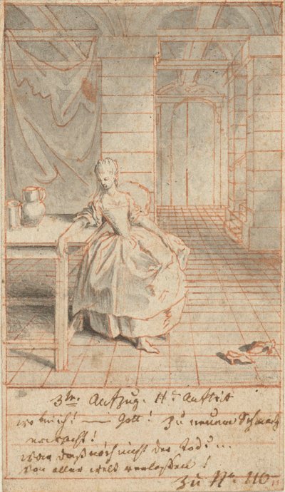 After Regaining Consciousness, Louise Finds Herself in Prison by Daniel Nikolaus Chodowiecki